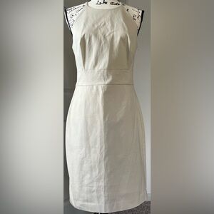 Banana Republic Elegant Cream Sleeveless Dress size 10p NWT🌴